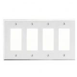 HUBBELL Wall Plate: Decorator-Rocker, 4 Gang AZ11