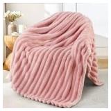 Mainstay Pink Fleece Throw 50x60inch A64