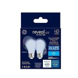 (2-Pack) GE Reveal 60W LED Light Bulb AZ47