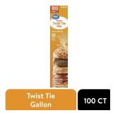 Twist Tie Storage Bags, Gallon, 100 Count AZ30
