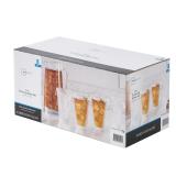 Rosie Glass Drinkware Set 16OZ 8CT az7