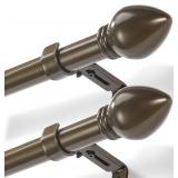 16' to 92' - Set of 2 Brown Curtain Rods A42
