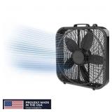 Lasko Colors Black 20' 3-Speed Box Fan B103