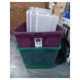 AS SHOWN! 5 Asst Tubs W/NO Lids C46