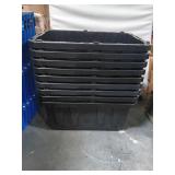 AS IS! 9 Heavy Duty Black Tubs NO LIDS! C50