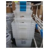 AS SHOWN! 13ct Asst Clear Tubs W/NO LIDS! C51