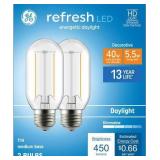 2ct Refresh 40W Daylight T14 Med Base Bulb A107