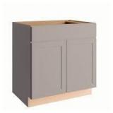 AS IS AS SHOWN! PS 30' Base Lt Grey Cabinet C30