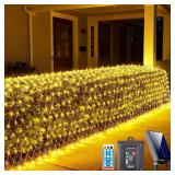 2X/BID Warm White Solar Net Lights Outdoor AZ34