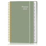 3pk Green Monthly Planner 2026 14.8x21cm A108