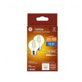 2ct Relax Sft Wht 40w Med Base Bulb A107