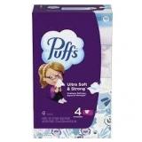 4pk Puffs Ultra Soft/Strong 124Sheets 2Ply A104