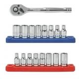 19pc Hyper Tough 1/4' Drive Ratche/Socket Set A105