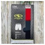 3pk Sz S Asst Athletic Works Mens Trunks A95