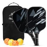 Black & Gray Pickleball Paddles Set of 2 AZ6