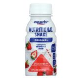 Equate Strawberry Nutritional Shake 6ct Az28