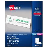 Avery Printable Tent Cards, 3.5' x 11' AZ6