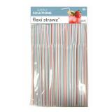 2pk Evri Flexi Straws Red and Blue 100PK A22