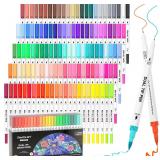 120 Colors Dual Tip Brush Marker Pens AZ7