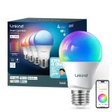 2X Linkind A19 Matter Smart Light Bulb 4pk AZ23