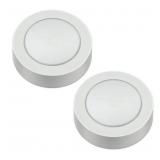 Wireless Frosted LED Puck Lights - 2pk AZ9