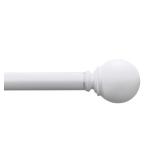 1' White Ball Curtain Rod, 30-84' A26