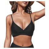 XL CUPSHE Women's V Neck Bikini Top AZ14