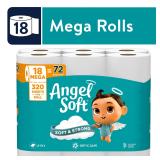 Angel Soft 2-Ply Toilet Paper, 18 Mega AZ22