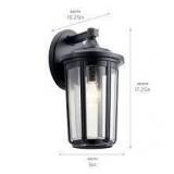 $219.978 Kichler 49894BK 100W Clear WallLight B105