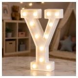 Light Up Letters Y, 8.58 Inch Battery Operated AZ7