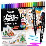 24 Colors Dual Tip Fabric & TShirt Marker Set AZ23