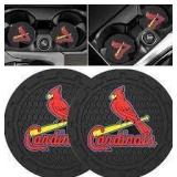 2pc Rubber Auto Coaster STL Cardinals A114