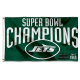 2X New York Jets Super Bowl 3x5' Banner AZ14