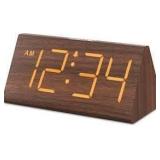 Wooden Digital Clock 10505-Brown-gadg-FBA A108