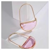 1pr IUNIQUEEN Peach Transparent Earrings A108