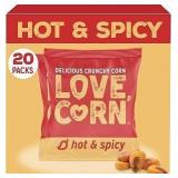 20pk .7oz Love Corn Hot&Spicy Snack Packs A88