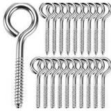 20pk Eucarlos Screw Eyes, Zinc. 3.2' A108