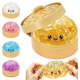 2X/BID! Sparkly Squishy Dumpling Gold&Blue A108