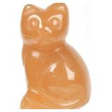 2' Calcite Sitting Cat - 03 Peachy/Orange A108