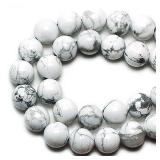 DIQIO Howlite Beads White/Black Marble A108