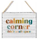 8x10in Calming Corner Hanging Wood Sign AZ6