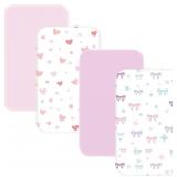 4pk Bedside Bassinet Sheets - 35'x20' AZ3
