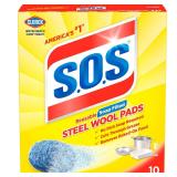 2X/Bid 10Pk SOS Steel Wool Pads A72