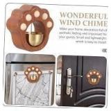 Brown Wood Paw Print Shopkeeper Door Bell A111