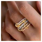 Sz 8 D001-V3-8 4pc Connected Stackable Rings A88