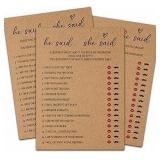 He Said/She Said Niupizhi Bridal Shower Game A88
