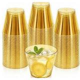 50ct 9oz Gold Plastic Coffe/Cold Drink Cups A88