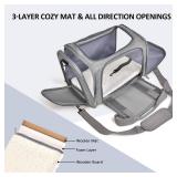 Sz M Gray Breathable Cloth Dog Carrier A109