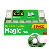2X/Bid 6 Roll Scotch Magic Tape A64