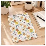 3X/BID Floral ClipBoard, Hard Plastic A92